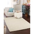 thumbnail image 2 of Unique Loom 3127817 8 x 10 ft. Solid Shag Rectangular Rug, Ivory, 2 of 5