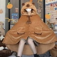 thumbnail image 3 of Soft and Warm Capybara Cape with Pockets - 185*130cm, 3 of 6