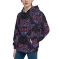 thumbnail image 2 of Kdxio Paisley And Owls Pattern Boys Athletic Unisex Boys Girls Hoodie with Pocket Sweatshirts-X-Large, 2 of 6