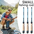 thumbnail image 2 of Small Fishing Rod, Light Action Spinning Rod with Solid Wood Handle, 30cm Collapsed Length for Travel, Includes Fishing Line Set and Tools, 2 of 8