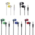 thumbnail image 2 of Paquete de 5 auriculares con cable y micrófono, auriculares aislantes de ruido con potente bajo, alta definición, compatibles con iPhone, iPod, iPad, MP3, Samsung y la mayoría de los conectores de 3,5 mm. Levamdar  en el oido, 2 of 2