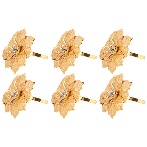 6 Paquetes de Anillos de Servilletas, Anillos de Servilletas de Hebillas para Decoraciones de Mesa, Bodas, Cenas, Fiestas, DecoracióN de Bricolaje,