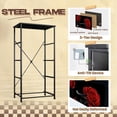 thumbnail image 4 of Gothic Dresser for Bedroom with 4 Storage Drawers Red Roses Black Bold Artistic Contrast Dressers Chest of Drawers Steel Framed Fabric Closet Organizers for Dorm Entryway Living Room End Table, 4 of 8