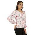 thumbnail image 2 of Moomaya Printed Tops For Women Button Down Full Sleeve Casual Shirt Blouse, 2 of 9