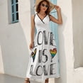 thumbnail image 6 of Love Is Love Doodles LGBT Sleeveless Dress Female dress elegant dress women's luxury party dress, 6 of 6