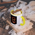 thumbnail image 5 of 3dRose, Vector Image Friendly Halloween Pumpkin-Jackolantern carved pumpkin, 11oz Two-Tone Yellow Mug, 5 of 7