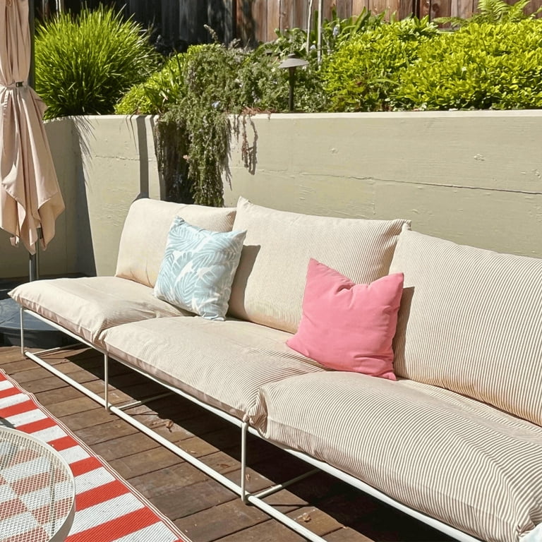 Stylish Beige Striped IKEA HAVSTEN Outdoor Slipcovers Weather Resistant Easy Installation Walmart