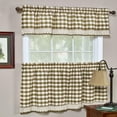thumbnail image 2 of Ben&Jonah PrimeHome Collection Buffalo Check Window Curtain Valance - 58x14 - Taupe, 2 of 2