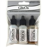 Imagine Crafts 3-Pack GlazOn Layerant and Sealant for StazOn Inks, Includes Original/Matte and Vintage, 0.5 Fluid Ounce