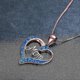 thumbnail image 1 of Collar con Forma de Corazón Yashi con Diamantes y Letras de Miembros de la Familia, Plata de Ley 925, 1 of 4