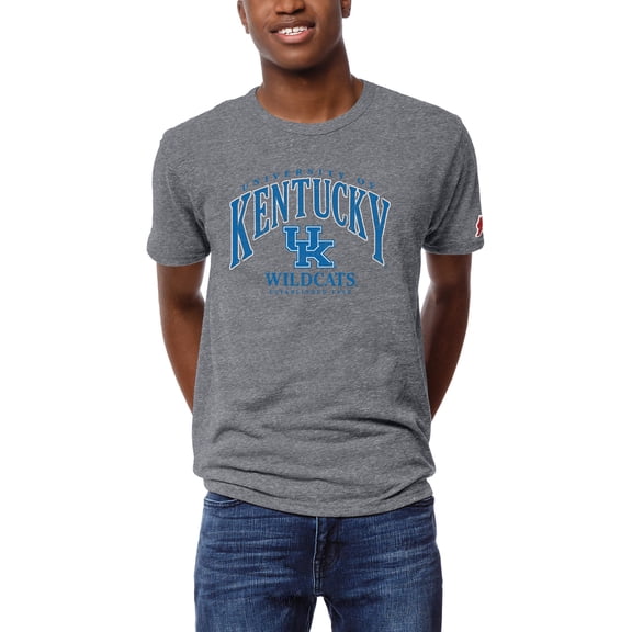 Men's League Collegiate Wear Heather Gray Kentucky Wildcats Victory Falls Tri-Blend T-Shirt