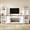White, variant on 3-Piece TV Stand Set with Curved Side Cabinets for TVs up to 70 Inches, Farmhouse Entertainment Center with Bookshelves and Drawer for Living Room, Black