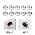 thumbnail image 3 of yuksok 10 Pieces Sink Overflow Basin Sink Overflow Cap for Bathroom Kitchen Wash Basin Hollow, 3 of 9