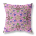 thumbnail image 4 of Amrita Sen Designs  16 x 16 in. Paisley Pattern Square Broadcloth Indoor & Outdoor Zippered Pillow - Pink, Blue & Green, 4 of 5