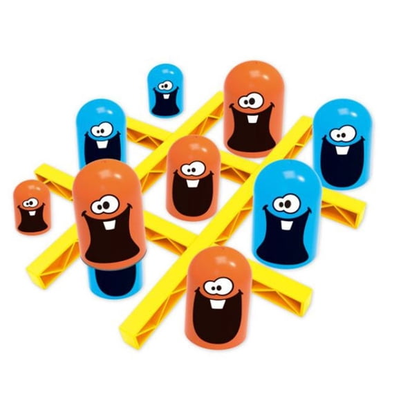 Bamboohart Jeu de Morpion pour 2 Joueurs Big Eat-Small Nouveau Jeu de Morpion Jeu de Société Jeu en Tête-à-Tête Jeux Familiaux Cadeaux de Fête pour Enfants 3-8.