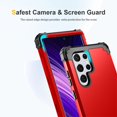 thumbnail image 5 of Allytech Phone Case for Samsung Galaxy S23 Ultra 6.8" 2023, Soft TPU Bumper + PC Hard Back [4 Corners] Shockproof Protection Heavy Duty Cover for Samsung S23 Ultra/ Galaxy S23 Ultra 5G, Red, 5 of 6