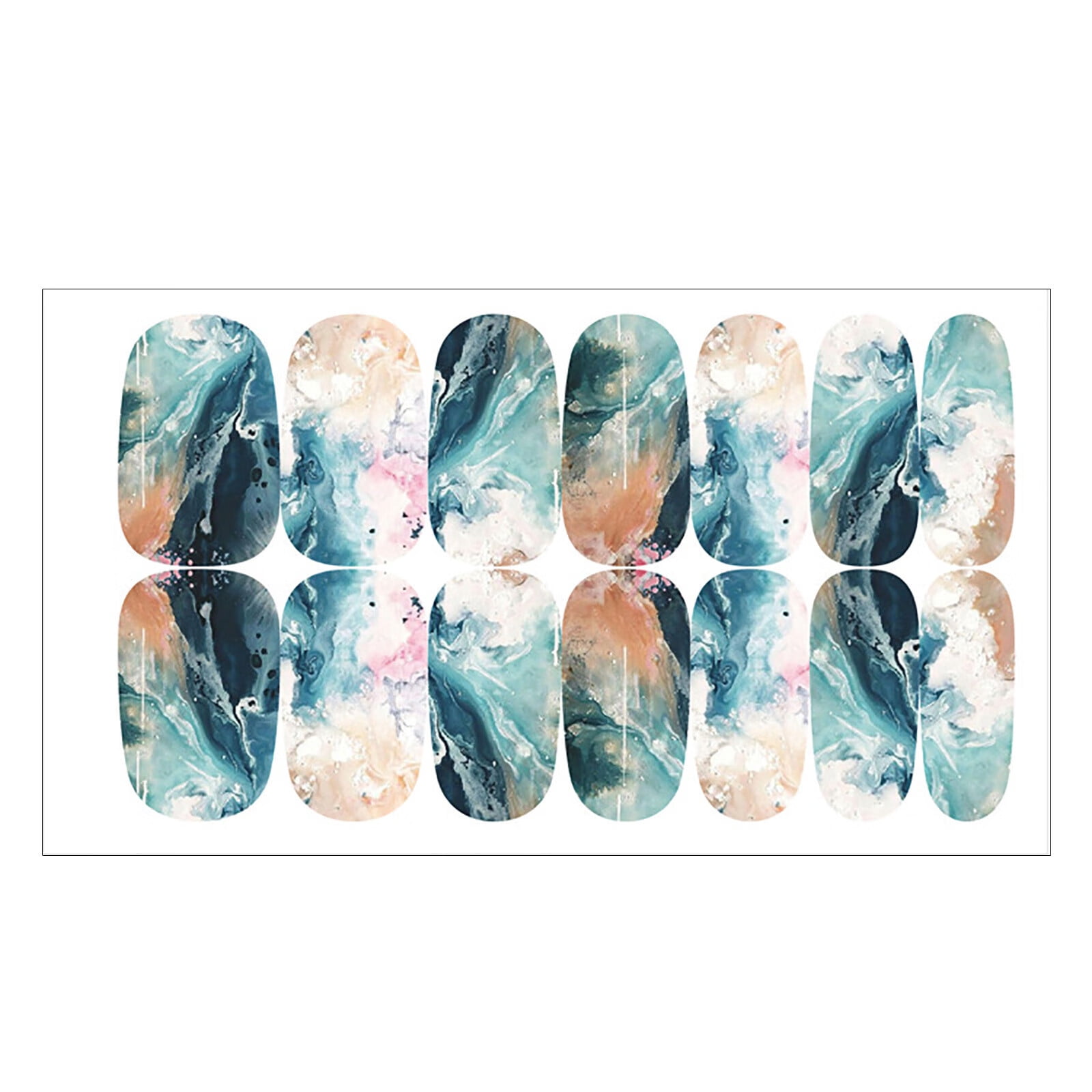 Sehao Stick on Nails for Women Glitter Nail Wraps Full Size Sticker