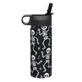 thumbnail image 2 of 18oz Thermal Space Pot With Straw Stainless Steel Thermos Cup Double Insulation For Outdoor Sports Commuting Camping Dancing Skeleton Halloween Pattern, 2 of 8