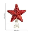 thumbnail image 3 of Christmas Tree Topper Star, Gold Plastic Tree Top Decoration for Holiday Parties Home Decor, Festive Gift Idea(Red), 3 of 6