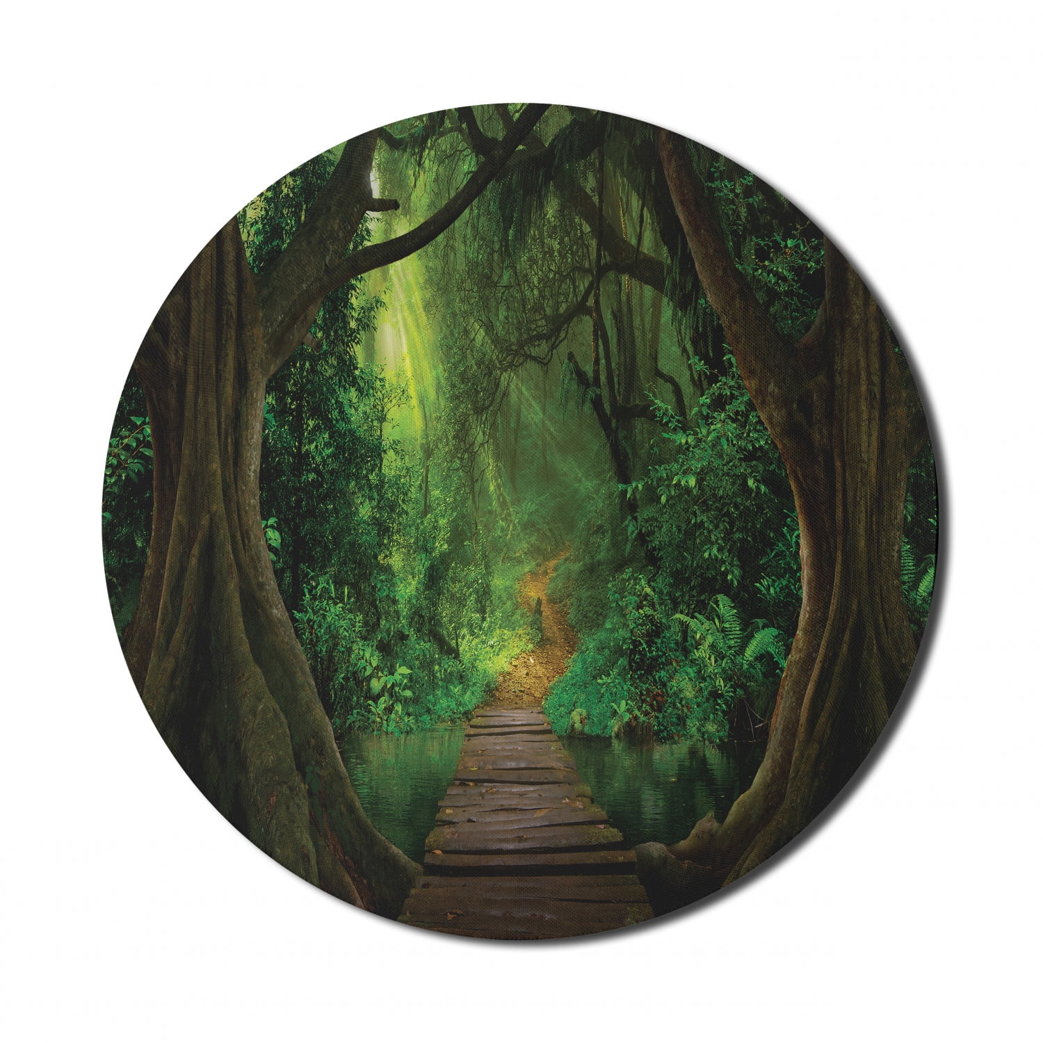 Tree Mouse Pointer Computer Tree Mouse Pad for Computers, Illustration of a Pathway into a Mystic ...