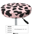 thumbnail image 4 of Round Bar Stool Seat Covers, cow spots Cute girly print Elastic Round Chair Cover Stool Seat Slipcover Bar Stool Cushions Round Pad for 12-14 inch, 4 of 7