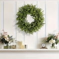thumbnail image 5 of DAMAI 18” Wreaths for Front Door,UV Resistant Artificial Spring and Summer Eucalyptus Wreath,Green Door Wreath for Porch Living Room Bedroom Window Wall Indoor Outdoor Farmhouse Home Decoration, 5 of 6