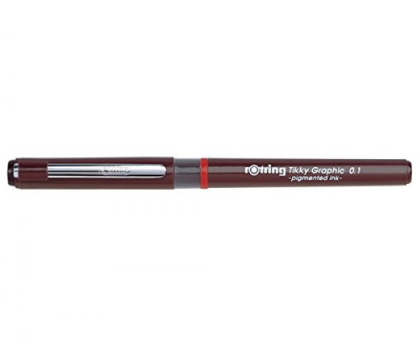 rOtring Tikky Fine Liner Fiber Tip Graphic Pen Black Ink 0.3 mm 1904753 