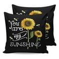 thumbnail image 7 of Outdoor Throw Pillow Cover Farm Watercolor Sunflowers Bees Waterproof Cushion Covers 2 Pack Vintage Black Pillow Cases Home Decoration for Patio Garden Couch Sofa, 7 of 7