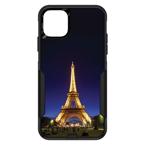 DistinctInk Custom SKIN / DECAL compatible with OtterBox Commuter for iPhone 11 (6.1" Screen) - Eiffel Tower Paris Night - Show Your Love of Paris