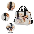 thumbnail image 5 of Lunch Bag Portable Crossbody Meal Bag Cooler Bag Insulated Lunch Bag Food Bag Handheld & Crossbody Design Brown Watercolor Dog, 5 of 6