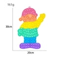 thumbnail image 2 of De Burbujas De Empuje, Juguetes De Alivio Del Estrés De Arcoíris De Papá Noel De Navidad Grande Para Niños, Juguetes De Silicona Para El Estrés Scienceny HA046144-03, 2 of 6