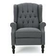 thumbnail image 5 of Noble House Walter Wingback Fabric Recliner, Set of 2, Gray, 5 of 14