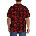 thumbnail image 3 of Kdxio Men'S Hawaiian Shirt For Men Short Sleeve Shirt Red Skulls Summer Casual Holiday Beach Button Down T-Shirts, 3 of 5