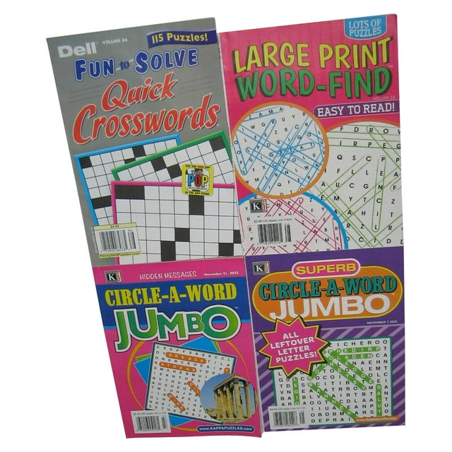 Crossword Puzzles Book Lot (Circle A Word Jumbo Hidden Messages / Fun Crossword Puzzles Book Lot (Circle A Word Jumbo Hidden Messages / Fun