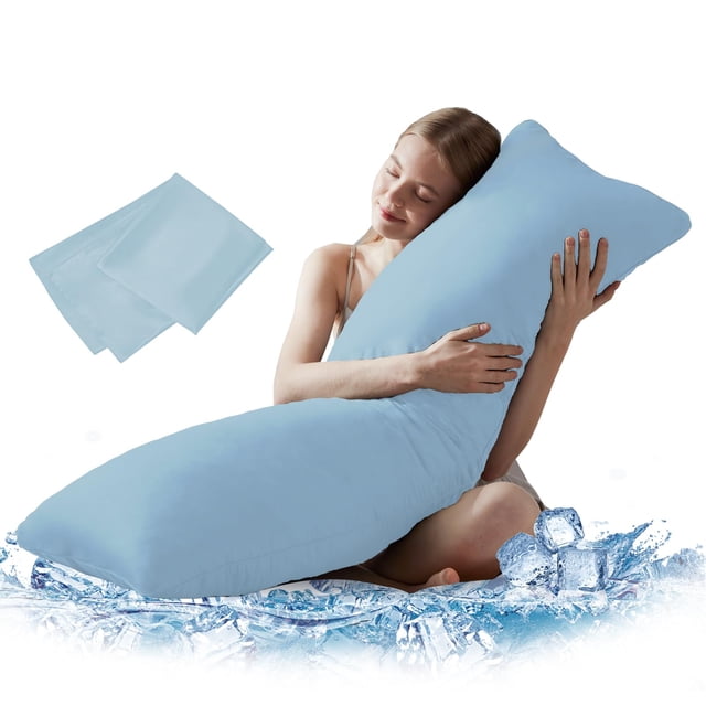 Almohada corporal DOWNCOOL 51 x 137 cm con funda refrescante y suave