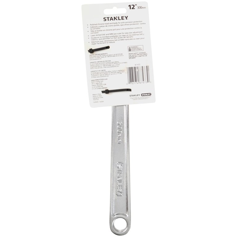 STANLEY 87-473 12-Inch Adjustable Wrench - Walmart.com
