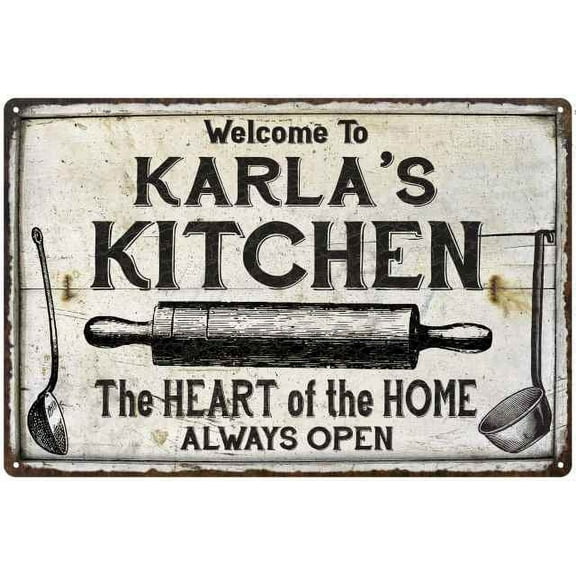 KARLA'S Kitchen Farmhouse Sign Gift 8x12 Metal 108120033373