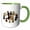 Green/White, variant on 3drose, Chess Kings, Queens, Pawns. Variety of Colors. Fraternity and Unity, 15oz Mug