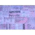 thumbnail image 1 of Ahgly Company Machine Washable Indoor Rectangle Patchwork Blue Transitional Area Rugs, 8' x 10', 1 of 4