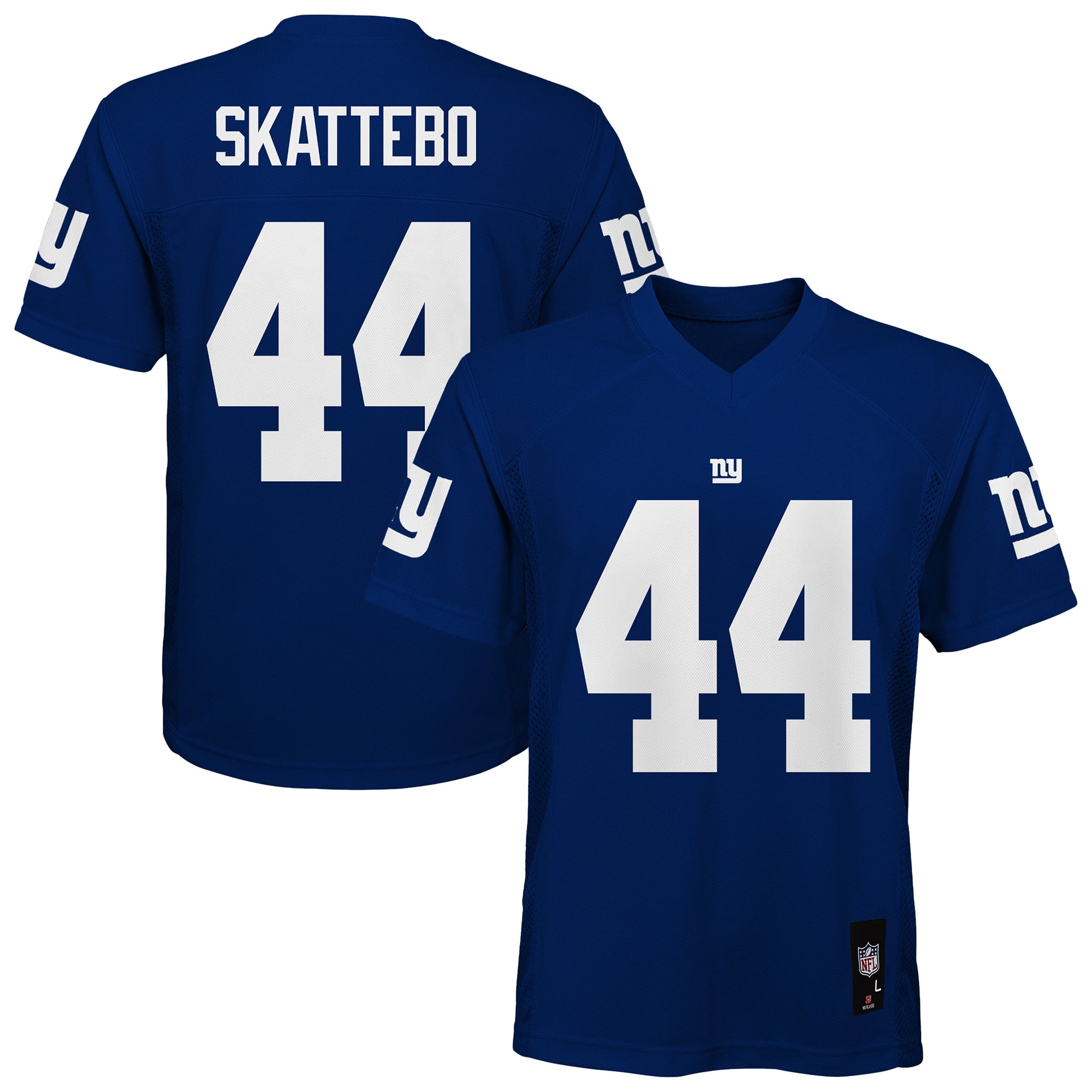 Youth Cam Skattebo Royal New York Giants Replica Jersey