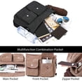 thumbnail image 5 of Bolso Brownshoulder Bolso de Lona Bolsos de Hombro Unisex 7.9 Pulgadas Ipad Messenger Bag Maletín Hombres/Mujeres Bolso Deportivo Trabajo Escuela Satchel, 5 of 5