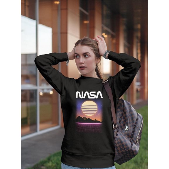 NASA Nasa 80S Style Sweatshirt Women -NASA Designs, Female 4X-Large