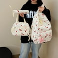 thumbnail image 2 of EDFRWWS Three-piece Cherry Backpack with Lunch Bag & Nylon Backpack (White), 2 of 9