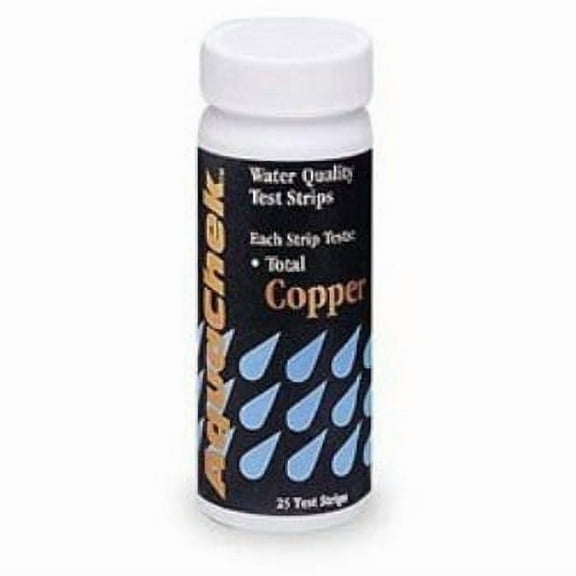 Aquachek Copper Pool Water Test Strips, 25 Strips