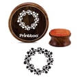 thumbnail image 1 of Printtoo Round Flower Wreath Brown Wooden Rubber Stamp Card Making Craft Stamps-3 Inch, 1 of 2