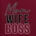 thumbnail image 5 of Wild Bobby, Mom Wife Boss Mother's Day Womens Graphic Tee, Maroon, Small, 5 of 6