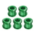 thumbnail image 1 of Uxcell 5pcs Tornillos de doble corona M8 de aleación de aluminio para bicicleta, verdes, 1 of 7