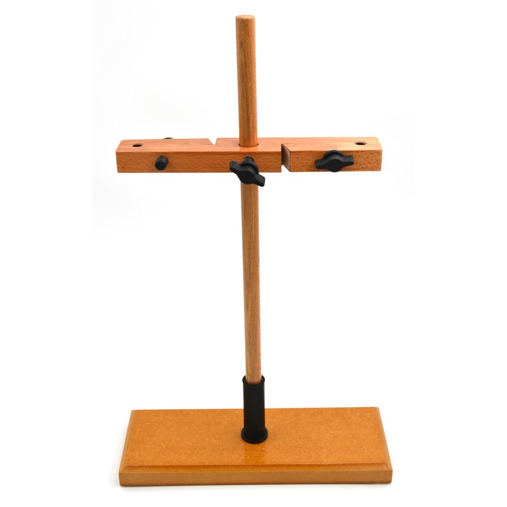 Burette Stand Double, made of seasoned hardwood