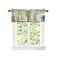 thumbnail image 2 of Kitchen Cafe Valance Curtain for Small Windows,Palm Tree Tropical Plant Stone Flower Rod Pocket Short Valances Vintage Burlap Cotton Window Treatment Panel for Living Room/Bedroom/Bathroom,42x18in, 2 of 9