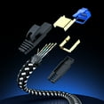 thumbnail image 5 of Ethernet Cable Cat 7, 6 ft, 2 Pack,Easy-Hide Flat Super-Durable Black Braided Network LAN Internet Cable/Cord, Ethernet Patch Cable, 5 of 6